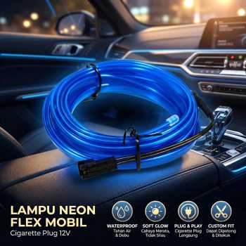 SEAMETAL Lampu Hias Mobil Neon Flex Car Interior 3M Cigarette Plug 12V - TB307