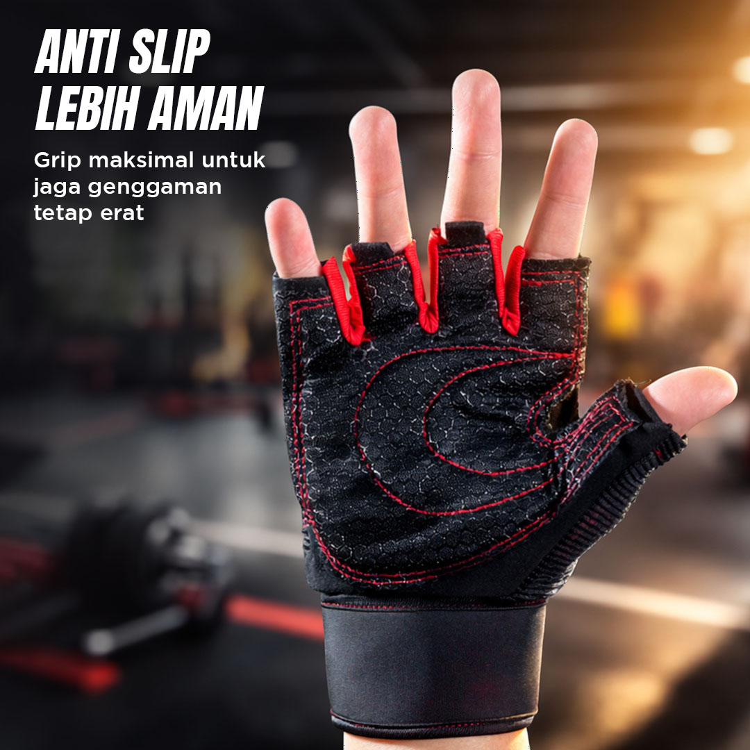 HU WAI YUN DONG Sarung Tangan Motor Olahraga Half-Finger Gloves L - HWYD Gambar produk HU WAI YUN DONG Sarung Tangan Motor Olahraga Half-Finger Gloves L - HWYD