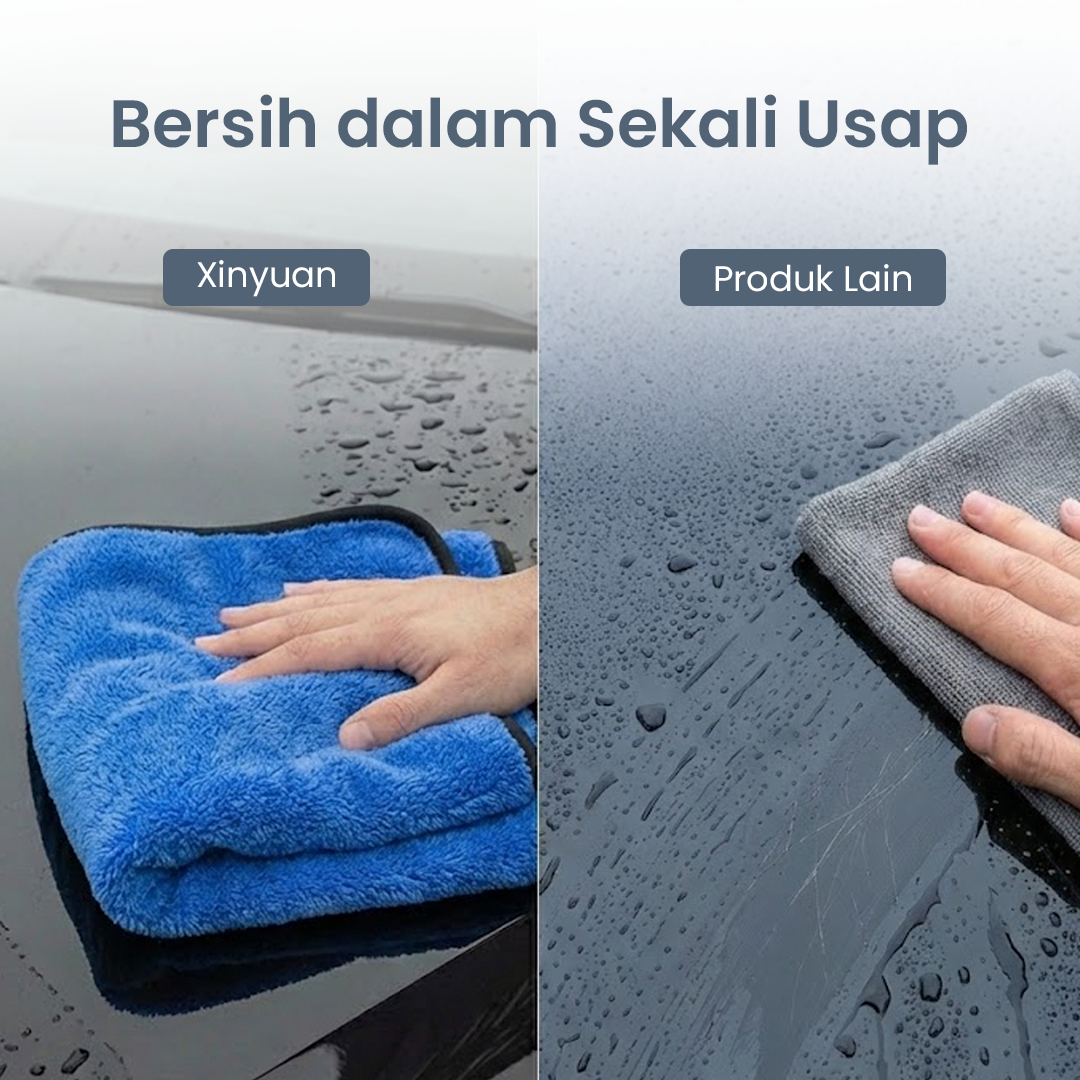 Xinyuan Kain Lap Microfiber Premium Mobil Multifungsi 611 GSM 30x30cm - H-25 Gambar produk Xinyuan Kain Lap Microfiber Premium Mobil Multifungsi 611 GSM 30x30cm - H-25