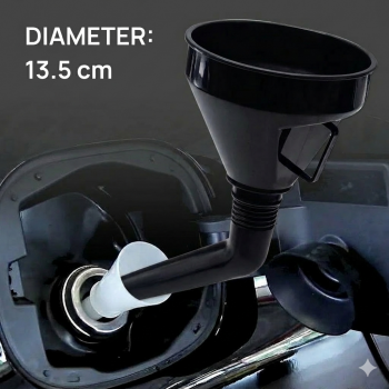 WANXIA Corong Oli Bensin Minyak Motor Mobil Siku Elbow Funnel - W18