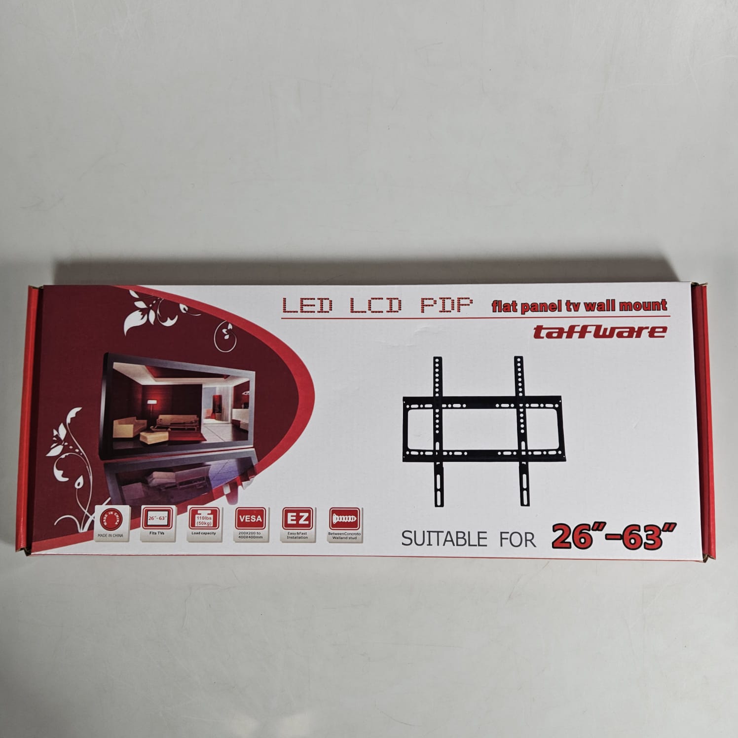 Taffware Bracket TV Dinding 26-63 Inch Wall Mount VESA 400x400 - B41 Gambar produk Taffware Bracket TV Dinding 26-63 Inch Wall Mount VESA 400x400 - B41