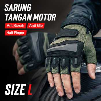Black Eagle Sarung Tangan Motor Tactical Half Finger - PC016