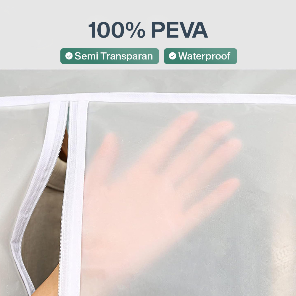 YIXIN Cover Anti Debu Pakaian Dustproof Organizer 60x30x110cm - PEVA Gambar produk YIXIN Cover Anti Debu Pakaian Dustproof Organizer 60x30x110cm - PEVA