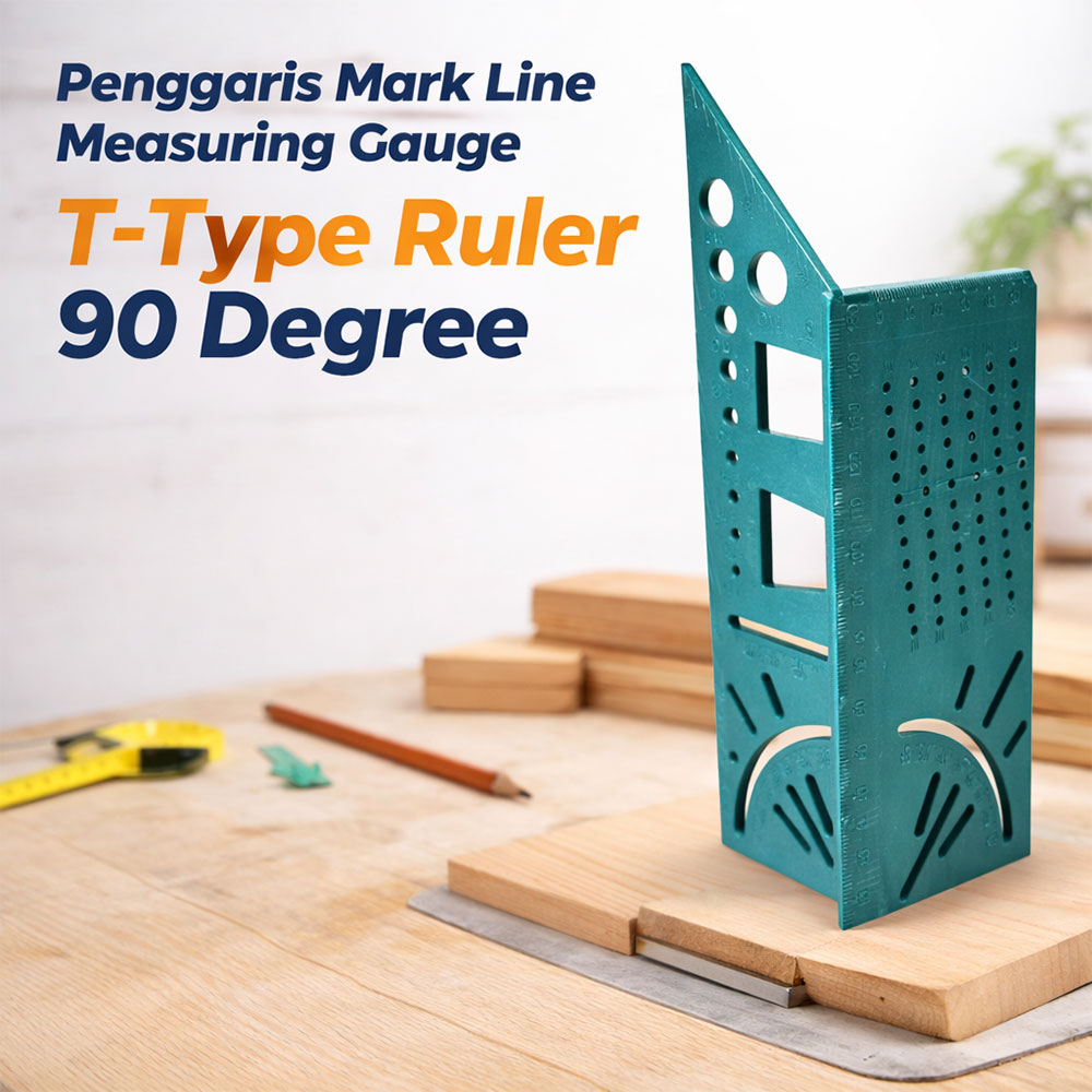 Gambar produk DIDIHOU Penggaris Mark Line Measuring Gauge T-Type Ruler 90 Degree - M15