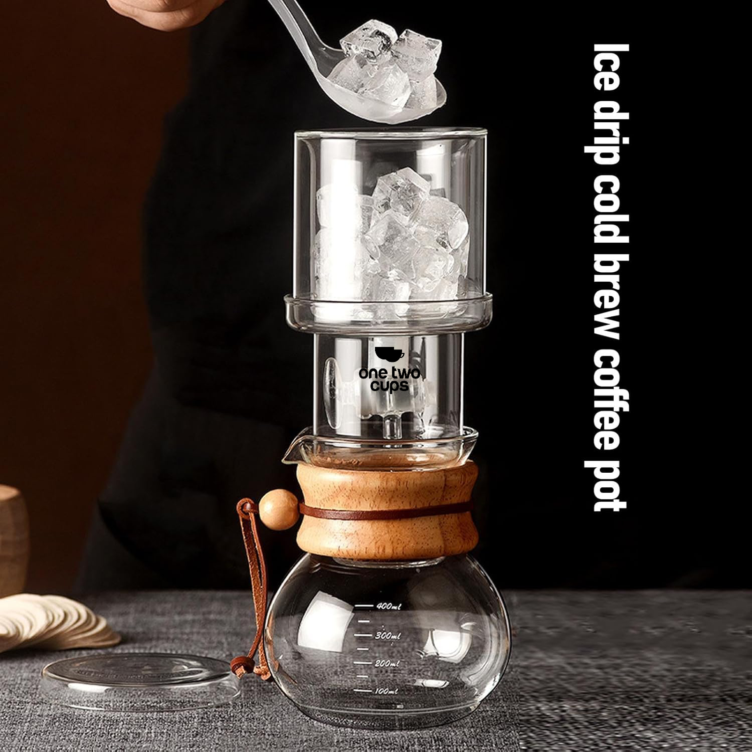 One Two Cups Cold Brew Coffee Maker Ice Drip Regulating Valve 400ml - C4-03 Gambar produk One Two Cups Cold Brew Coffee Maker Ice Drip Regulating Valve 400ml - C4-03