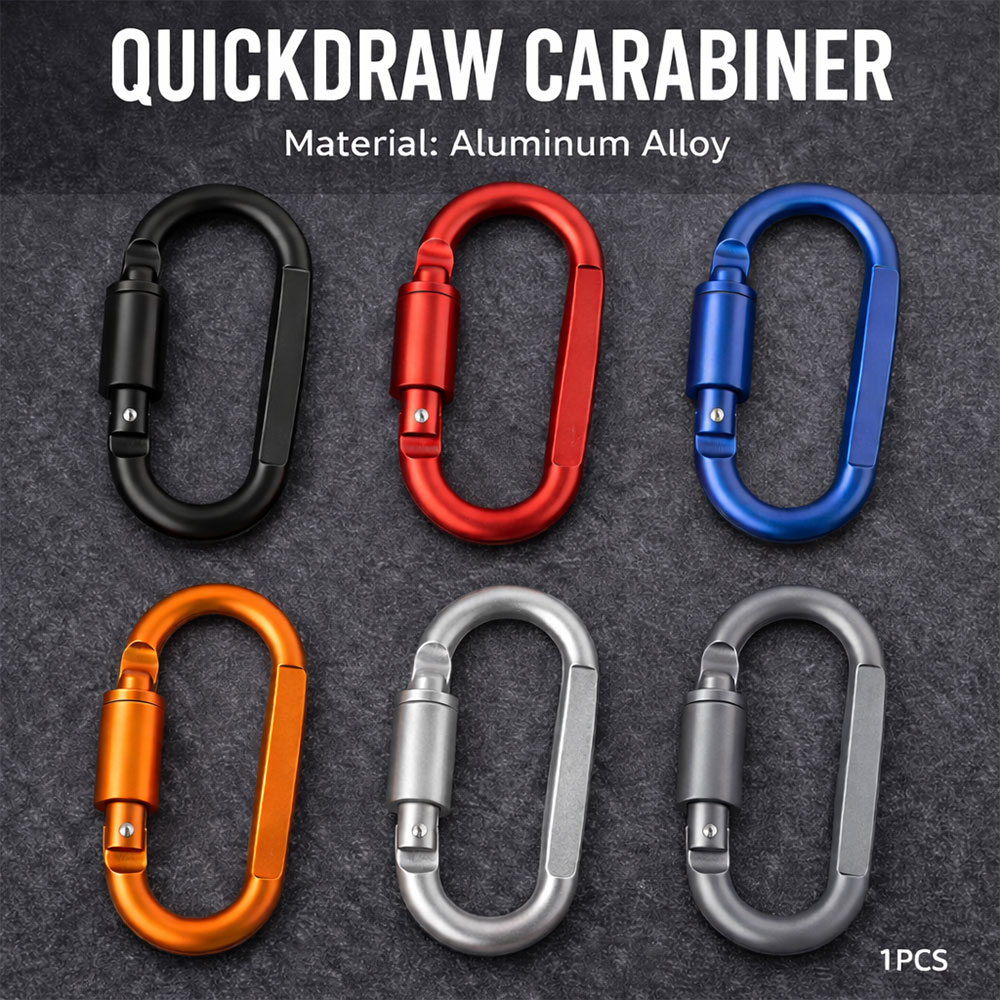 LIXADA Karabiner Gantungan Tas Outdoor Quickdraw Aluminium Alloy - AT7600 Gambar produk LIXADA Karabiner Gantungan Tas Outdoor Quickdraw Aluminium Alloy - AT7600