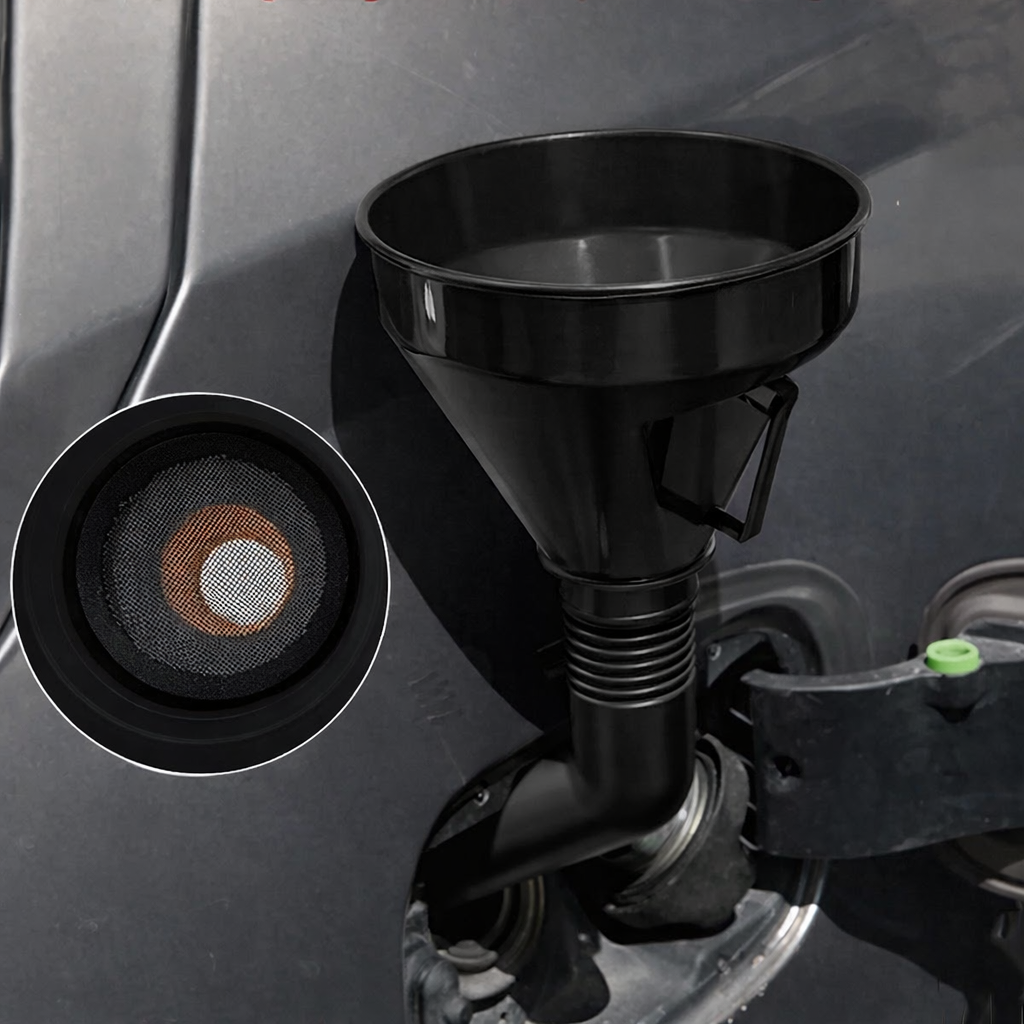 Gambar produk WANXIA Corong Oli Bensin Minyak Motor Mobil Siku Elbow Funnel 13.5cm - W18