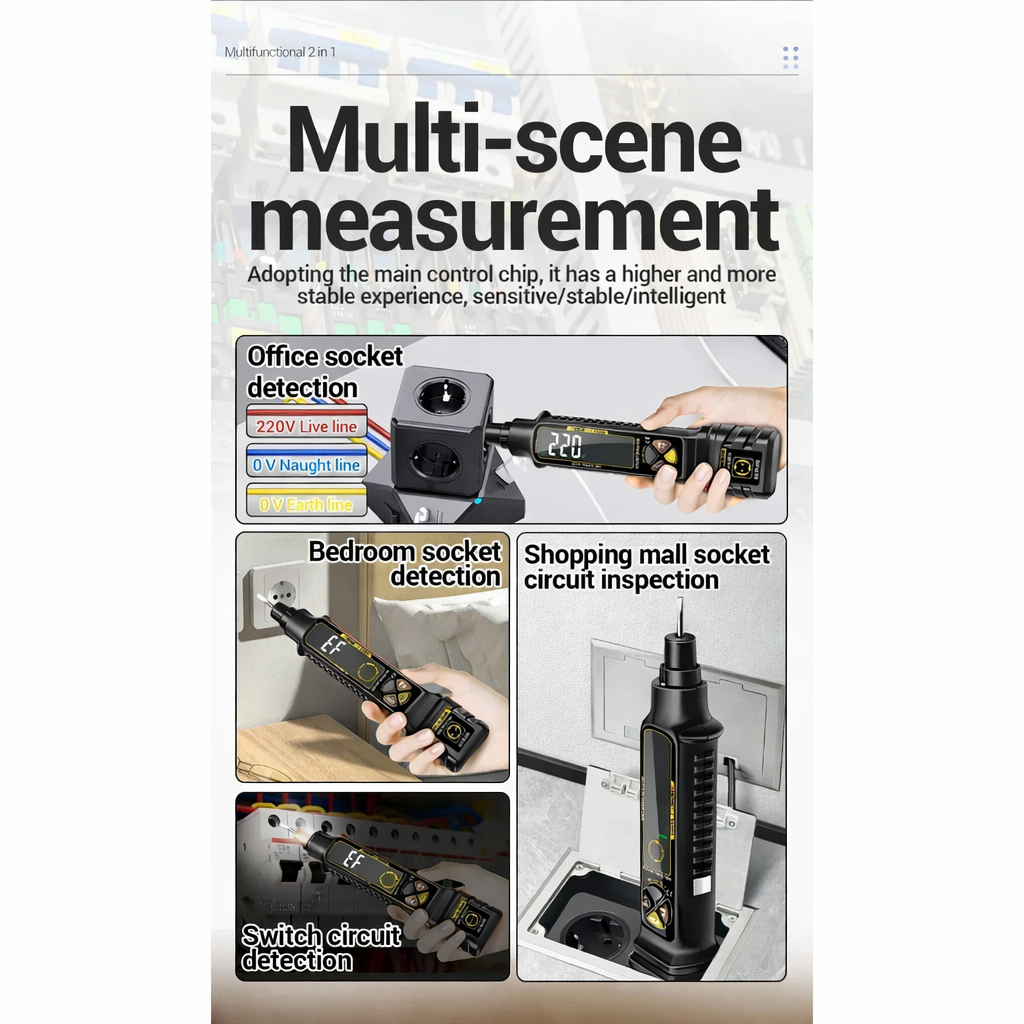 Gambar produk ANENG Tespen Tester AC/DC Voltage Leakage Polarity NCV Contactless - VD808