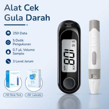 ELECTRON Alat Cek Gula Darah Glucometer Kit 50 Test Strips - HH-XT520