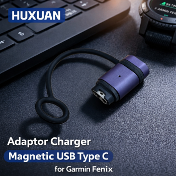 HUXUAN Adaptor Charger Magnetic USB Type C for Garmin Fernix 7 6S - HX12