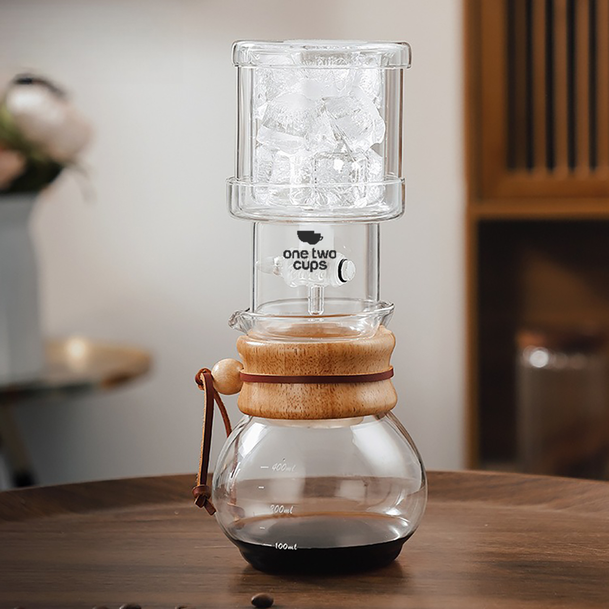 One Two Cups Cold Brew Coffee Maker Ice Drip Regulating Valve 400ml - C4-03 Gambar produk One Two Cups Cold Brew Coffee Maker Ice Drip Regulating Valve 400ml - C4-03
