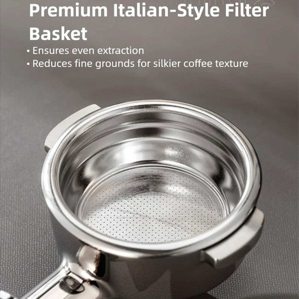 Gambar produk KNODOS Bottomless Naked Portafilter Detachable Stainless Steel 51mm - NP55