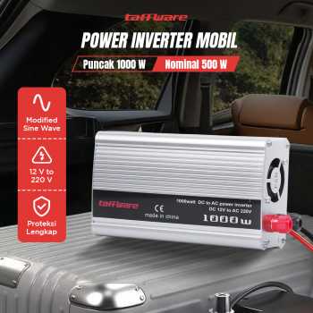 Taffware Power Inverter Mobil Modified Sine DC 12V to AC 220V 1000W - SAA-1000A