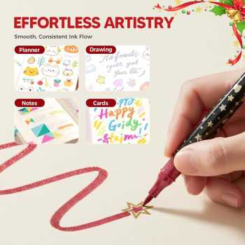 Gambar produk Kolorowy Spidol Warna Glitter Dual Tip Watercolor Set 48 Colors 24 PCS - 88635