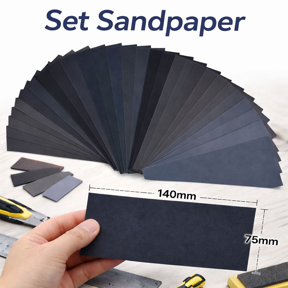 BAISDY Kertas Amplas Sandpaper Carbide Set Grit Wet Dry 75x140mm - CW80 Gambar produk BAISDY Kertas Amplas Sandpaper Carbide Set Grit Wet Dry 75x140mm - CW80