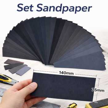 BAISDY Kertas Amplas Sandpaper Carbide Set Grit Wet Dry 75x140mm - CW80