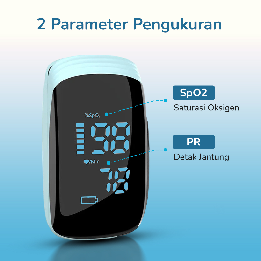 AIQUE Fingertip Pulse Oximeter Alat Ukur Saturasi Oksigen Darah - TY-05 Gambar produk AIQUE Fingertip Pulse Oximeter Alat Ukur Saturasi Oksigen Darah - TY-05