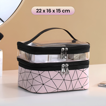 QEHIIE Tas Kosmetik Make Up Travel Wanita Vinyl - Q686