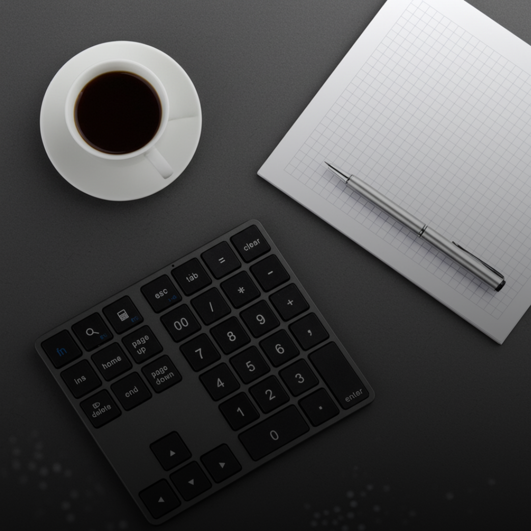 Taffware Keyboard Numeric Numpad Wireless Bluetooth 2.4GHz Silent - K35 Gambar produk Taffware Keyboard Numeric Numpad Wireless Bluetooth 2.4GHz Silent - K35