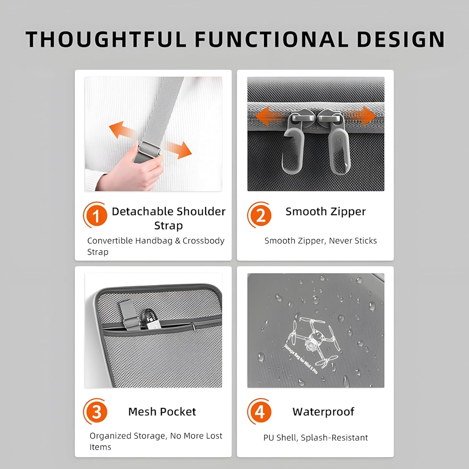 GiNiffe Tas Drone Hard Shell Protective Storage Bag DJI Mini 5 Pro - Z60 Gambar produk GiNiffe Tas Drone Hard Shell Protective Storage Bag DJI Mini 5 Pro - Z60