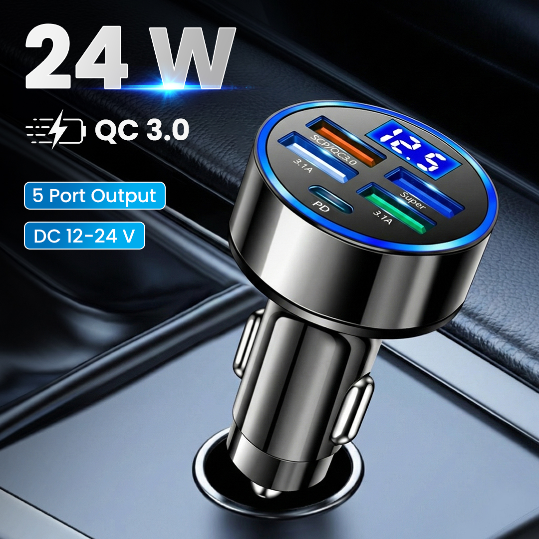 Gambar produk EOKING Car Charger Mobil Fast Charging PD QC 3.0 USB Type C Port - C9