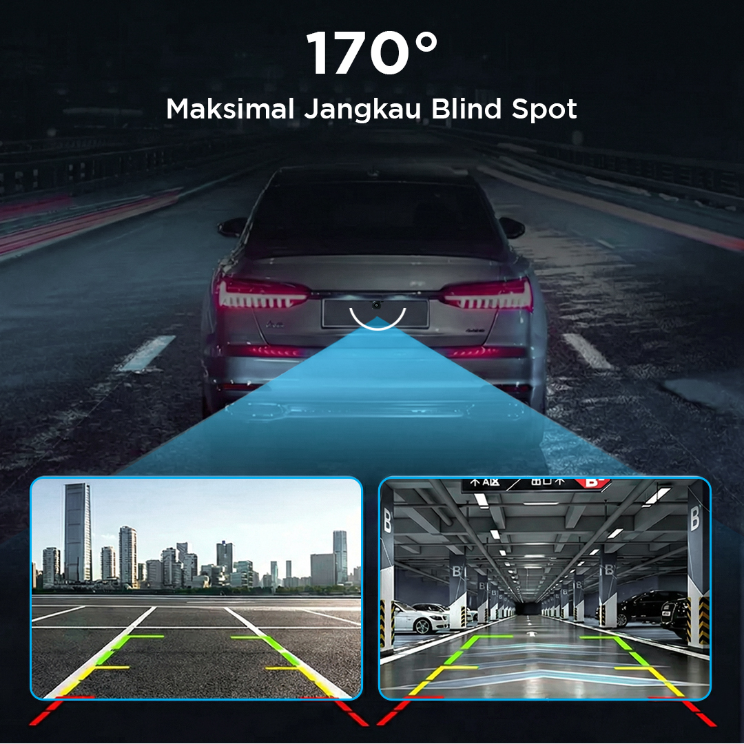 THREECAR Kamera Mundur Parkir Mobil Night Vision 488p 12 LED IP68 - S12 Gambar produk THREECAR Kamera Mundur Parkir Mobil Night Vision 488p 12 LED IP68 - S12