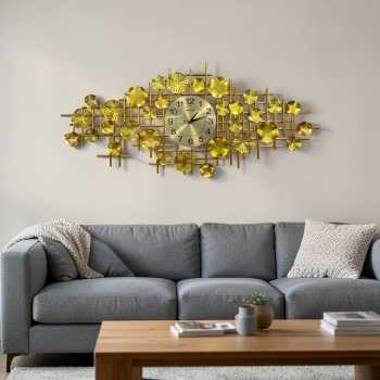 TaffHOME Jam Dinding Besi Elegan European Clock Silent Movement 120cm - J-12