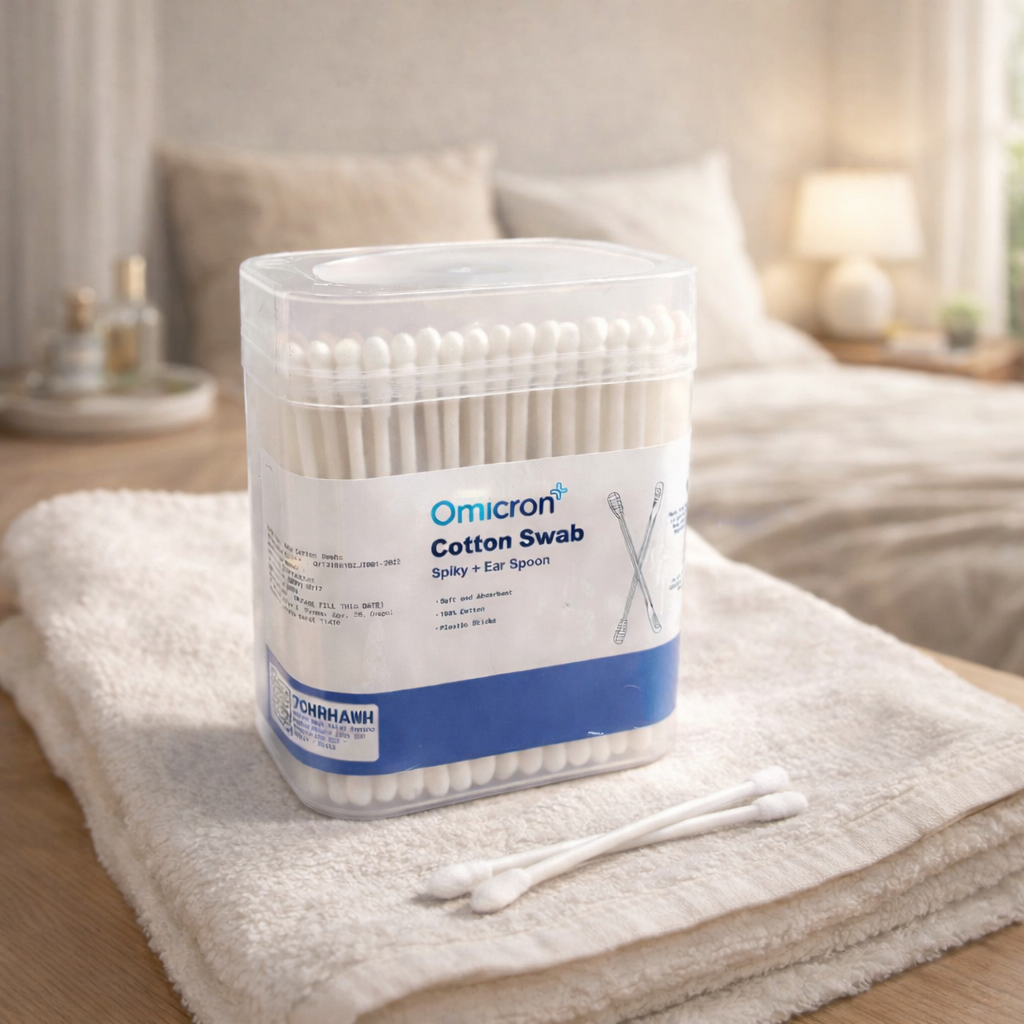 TaffOmicron Cotton Swab Korek Kuping Double Headed Baby Ear 200 PCS - INU129 Gambar produk TaffOmicron Cotton Swab Korek Kuping Double Headed Baby Ear 200 PCS - INU129