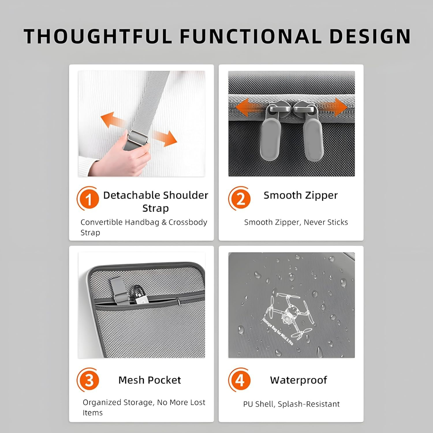 GiNiffe Tas Drone Hard Shell Protective Storage Bag for DJI Mini 5 Pro - Z60 Gambar produk GiNiffe Tas Drone Hard Shell Protective Storage Bag for DJI Mini 5 Pro - Z60