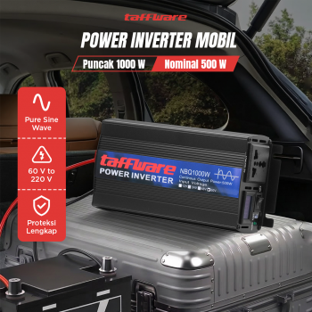 Taffware Power Inverter Mobil Pure Sine Wave DC 60V to AC 220V 1000W - NBQ1000W