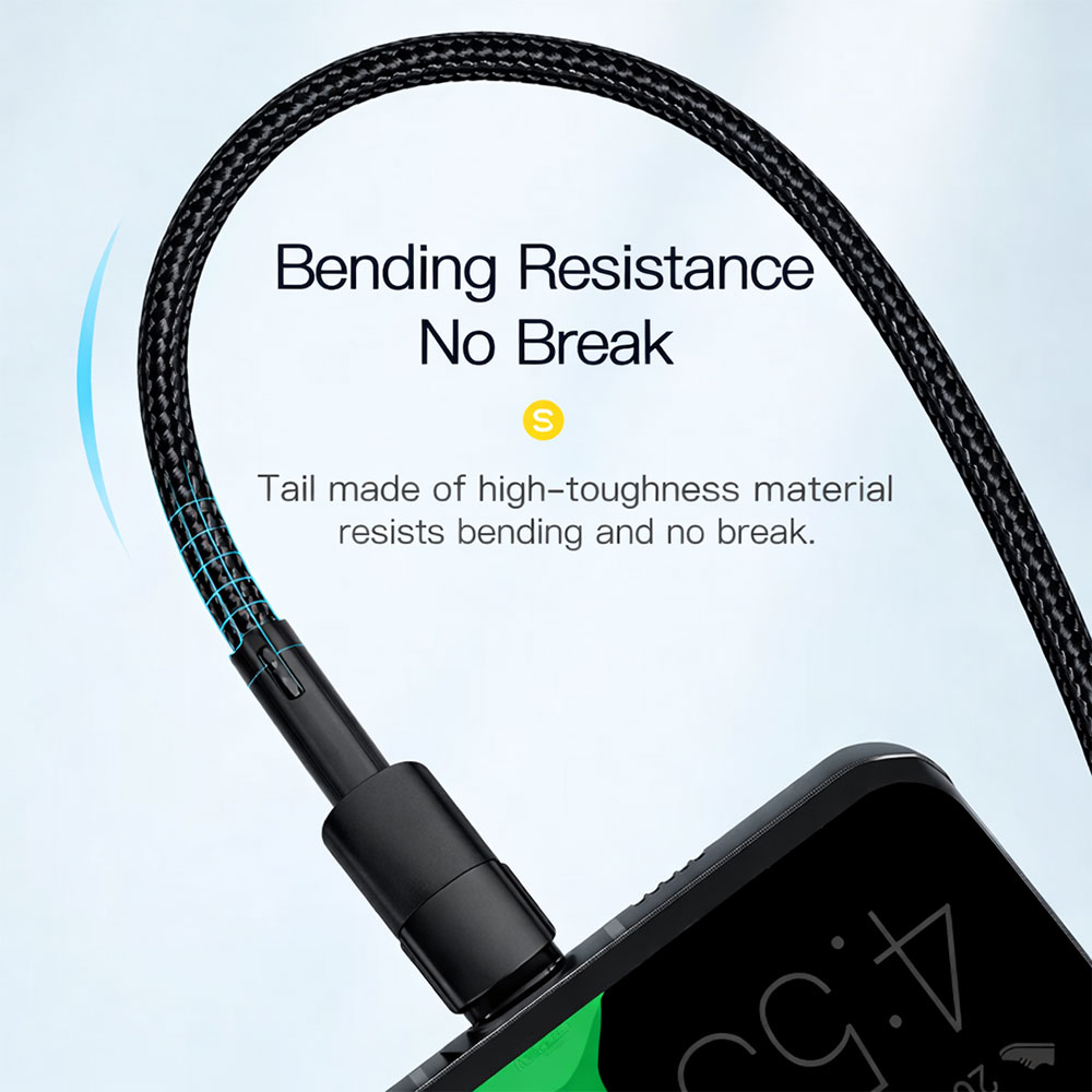 Gambar produk ESSAGER Kabel Data USB A to USB Type C Fast Charging Braided 7A 80W 2M - EXCT-XC