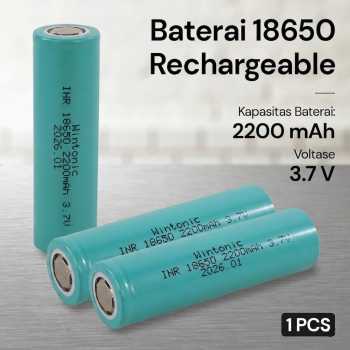 Gambar produk WINTONIC Baterai Rechargeable 18650 INR 3.7V 1 PCS 2200mAh