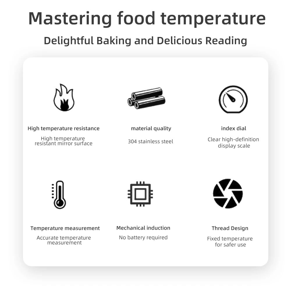 MEFORU Termometer Makanan Daging BBQ Meat Temperature Oven Grill - EC2 Gambar produk MEFORU Termometer Makanan Daging BBQ Meat Temperature Oven Grill - EC2