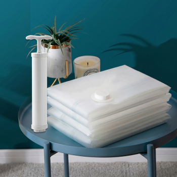 TaffPACK Kantong Plastik Vakum Pakaian Vacuum Bag 10 PCS Hand Pump - SN11