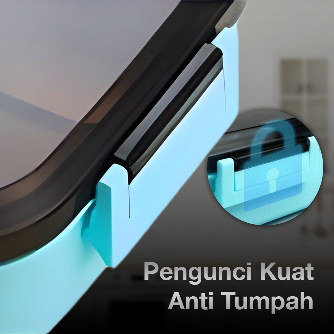 UPORS Kotak Makan Anti Tumpah Stainless Steel Lunch Box 3 Grid 1.3L - UP3 Gambar produk UPORS Kotak Makan Anti Tumpah Stainless Steel Lunch Box 3 Grid 1.3L - UP3