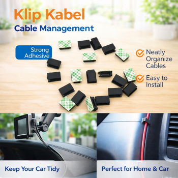 Gambar produk Klip Kabel Tempel Cable Clip Management Adhesive Wire Organizer 30 PCS - LP124