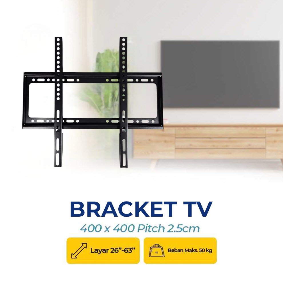 Taffware Bracket TV Dinding 26-63 Inch Wall Mount VESA 400x400 - B41 Gambar produk Taffware Bracket TV Dinding 26-63 Inch Wall Mount VESA 400x400 - B41