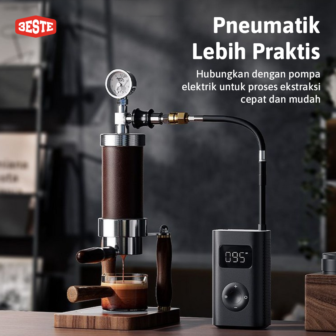 Trieste Mesin Kopi Espresso Manual Hand Crank Pneumatic 85ml with PID - AWS Gambar produk Trieste Mesin Kopi Espresso Manual Hand Crank Pneumatic 85ml with PID - AWS