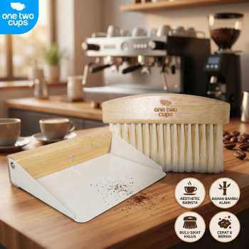 One Two Cups Set Alat Pembersih Bar Kopi Coffee Cleaning Brush Kit - DL-SET