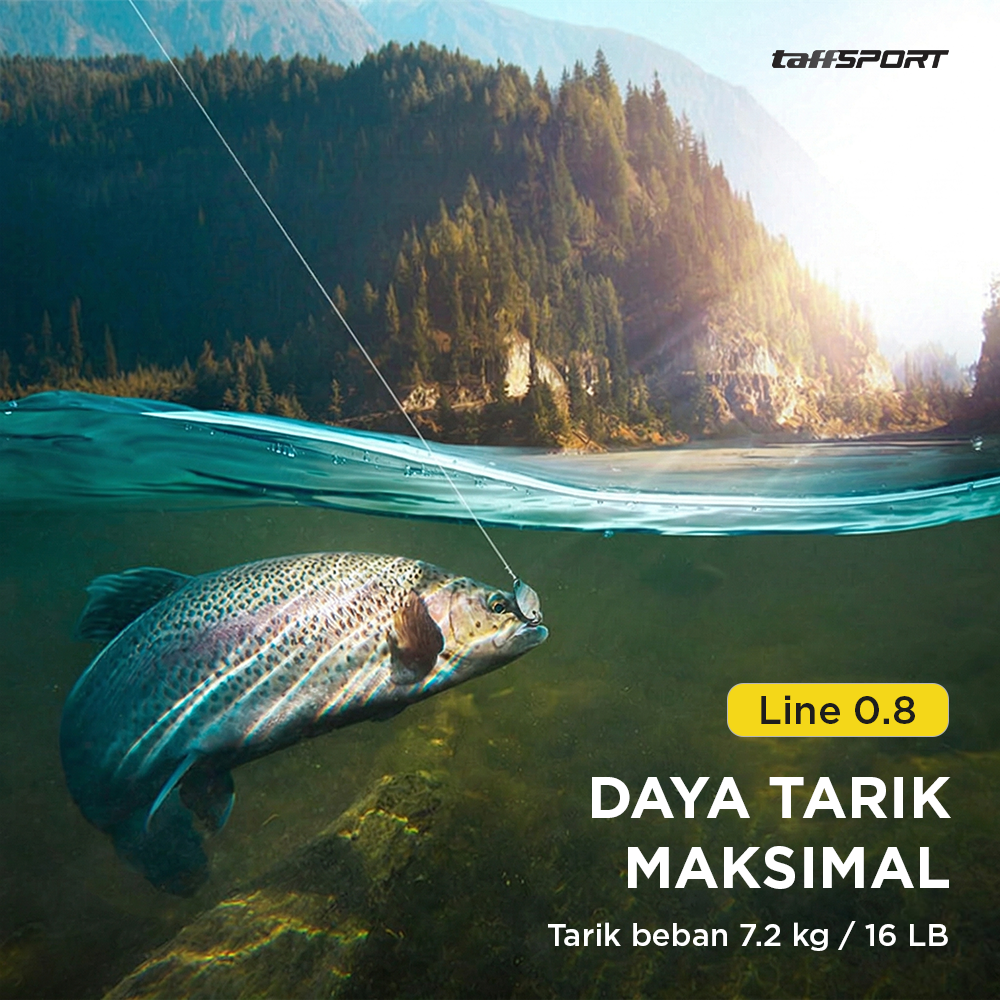 TaffSPORT Senar Pancing PE 4 Braided Strand Fishing Line 100M 0.8 - X4 Gambar produk TaffSPORT Senar Pancing PE 4 Braided Strand Fishing Line 100M 0.8 - X4