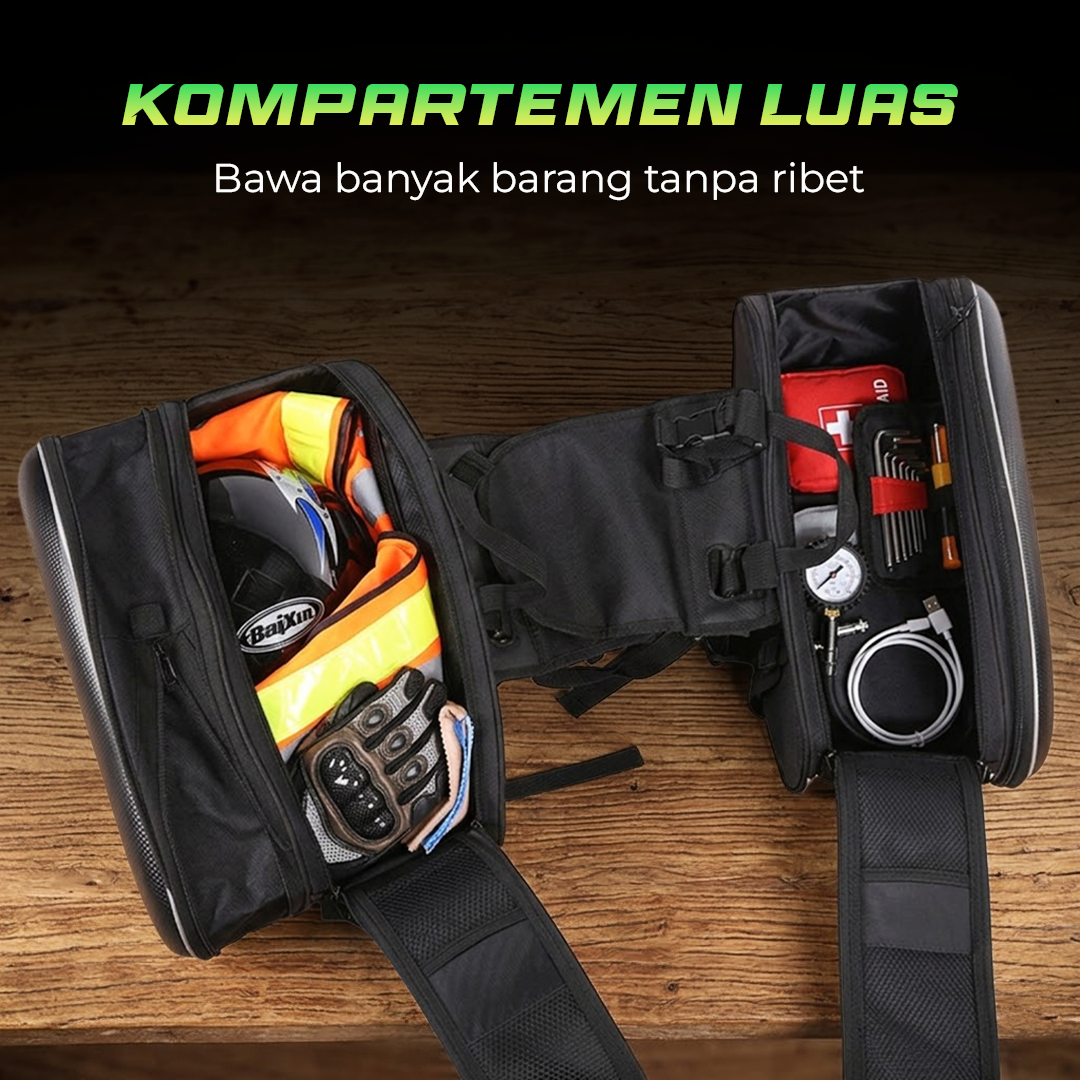 Gambar produk SHOPRIME Tas Motor Touring Samping Anti Air Side Saddle Bag - SH58L
