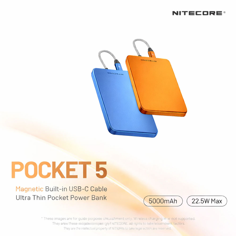 Gambar produk NITECORE Power Bank Magnetic PD QC IPX7 Fast Charging 22.5W 5000mAh - POCKET 5