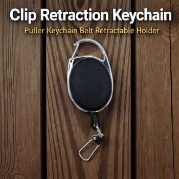 FXM Klip Gantungan Kunci Tali Puller Keychain ID Holder - FX-12