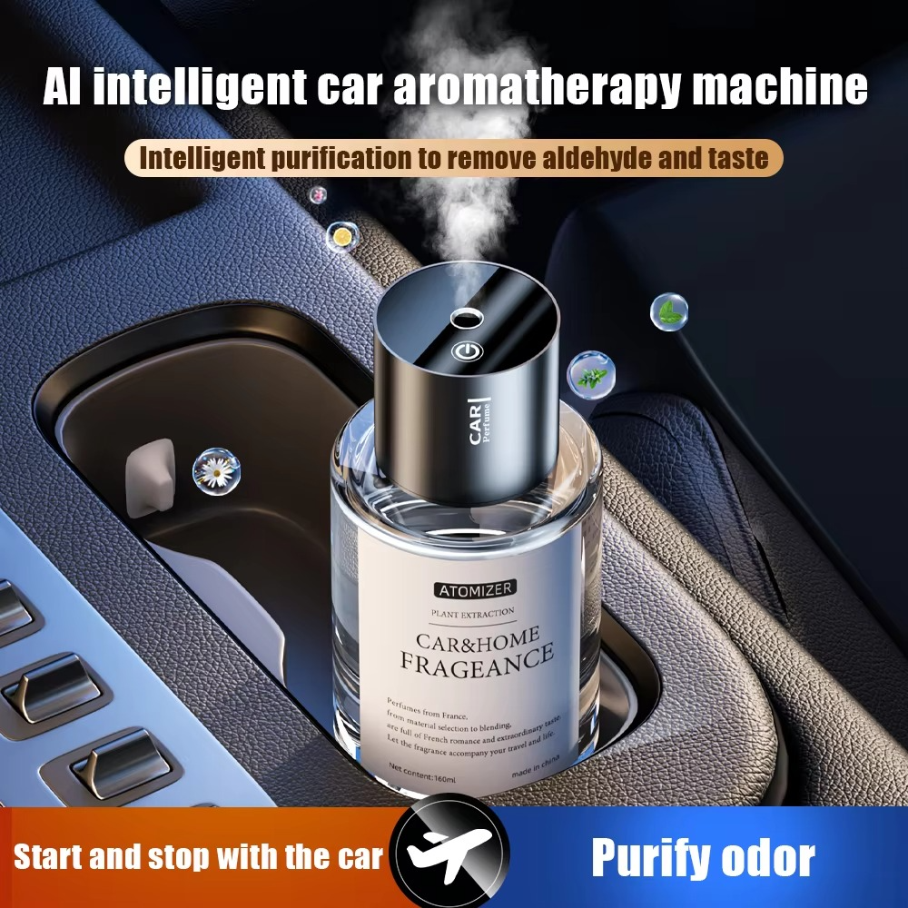 AROMVERA Diffuser Mobil Otomatis AI Sensing 3 Level 300mAh 160ml Cologne - CAS-06 Gambar produk AROMVERA Diffuser Mobil Otomatis AI Sensing 3 Level 300mAh 160ml Cologne - CAS-06