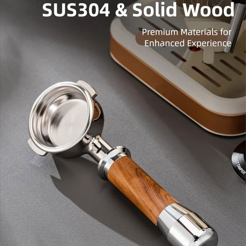 Gambar produk KNODOS Bottomless Naked Portafilter Detachable Stainless Steel 51mm - NP55