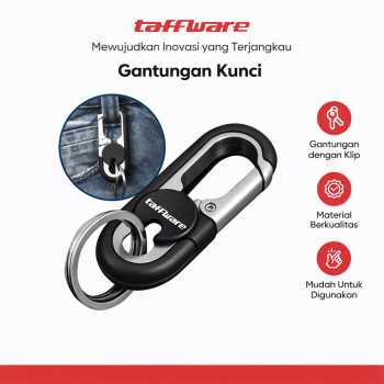 Taffware Gantungan Kunci Carabiner Keychain Clip Stainless Steel - A3746