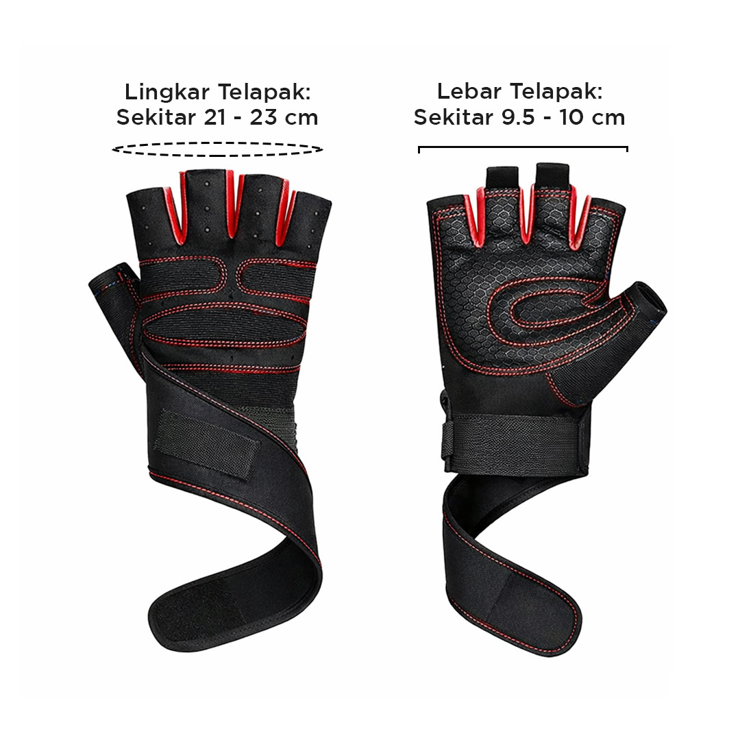 HU WAI YUN DONG Sarung Tangan Motor Olahraga Half-Finger Gloves L - HWYD Gambar produk HU WAI YUN DONG Sarung Tangan Motor Olahraga Half-Finger Gloves L - HWYD