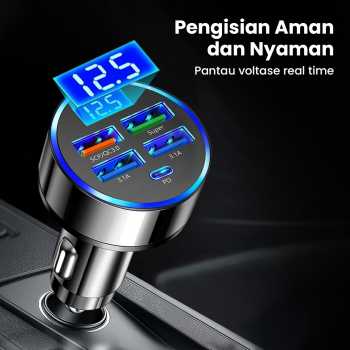 Gambar produk EOKING Car Charger Mobil Fast Charging PD QC 3.0 USB Type C Port - C9