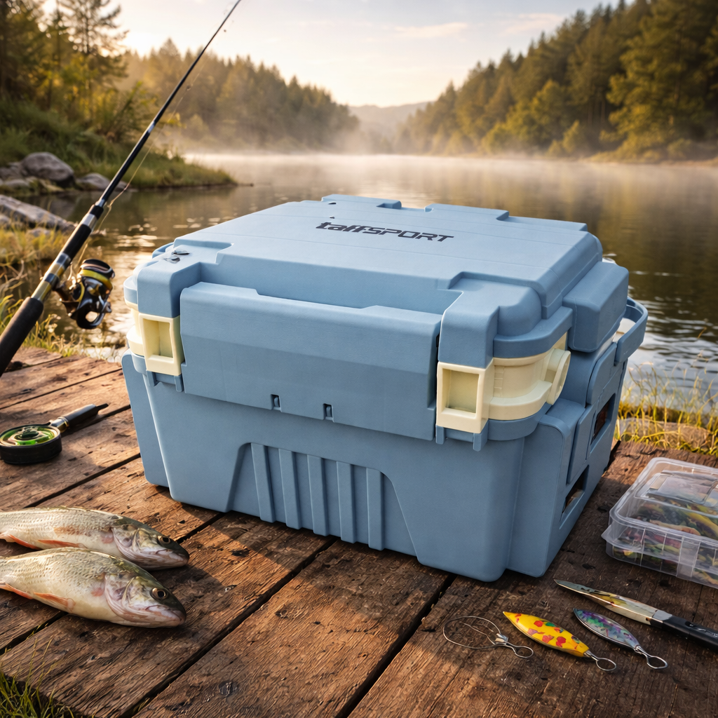 TaffSPORT Kotak Perkakas Pancing Fishing Tackle Box Double Layer 6L - JF-31 Gambar produk TaffSPORT Kotak Perkakas Pancing Fishing Tackle Box Double Layer 6L - JF-31