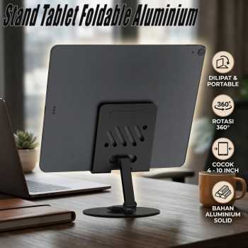 VIKEFON Stand Tablet Foldable Aluminium Holder 360 Rotation 4-10 Inch - P50